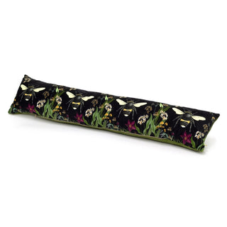 Midnight Garden Bee Draught Excluder | Floral Bee Draft Excluder For Doors 88cm