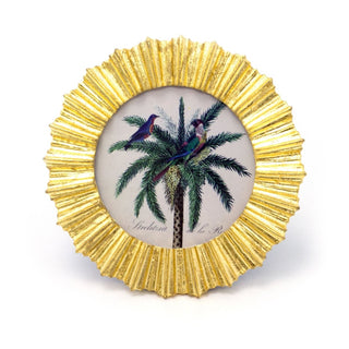 Mini Sunburst Photo Frame | Gold Resin Vintage Style picture frame - 10x12cm