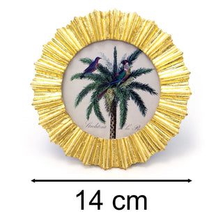 Mini Sunburst Photo Frame | Gold Resin Vintage Style picture frame - 10x12cm