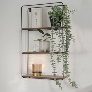Modern Black Metal Wire Wall Shelf | Wall Mounted Storage & Display Unit
