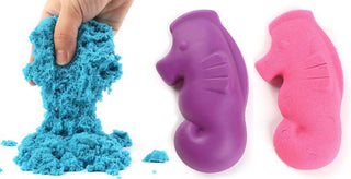 Moving Sand Play Dough Set - With 500G Magic Motion Sand And 6 Sealife Moulds