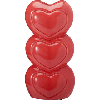 Multi Heart Vase | Decorative Stacked Hearts Ceramic Flower Vase - 20cm