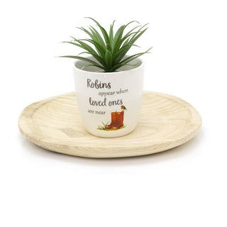 Natural Paulownia Wood Display Dish | Trinket Tray Jewellery Dish | Round Candle Tray - 32cm