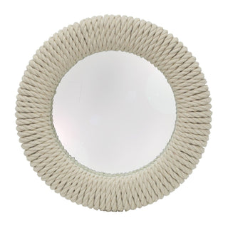 Natural Rope Wall Mirror | Round Nautical Wall Mounted Rope Mirror - 30cm