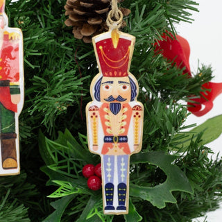 Nutcracker Christmas Bauble | Vintage Metal Soldier Tree Ornament with Twine