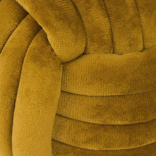 Ochre Fabric Nautical Knot Doorstop | Coastal Monkey's Fist Door Stop - 14cm