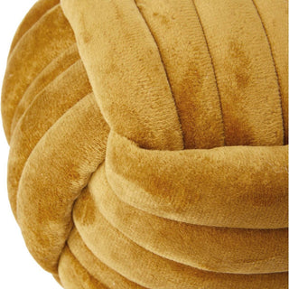 Ochre Fabric Nautical Knot Doorstop | Coastal Monkey's Fist Door Stop - 14cm