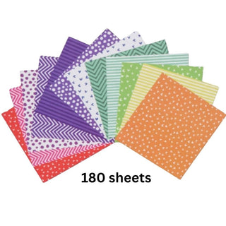 Origami Paper Pad with 180 Sheets | 18 Designs & Easy Folding Instructions