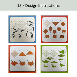 Origami Paper Pad with 180 Sheets | 18 Designs & Easy Folding Instructions