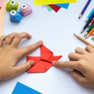 Origami Set with 125 Sheets | Coloured Square Folding Craft Paper 15x15cm