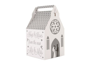 Pack Of 2 Church Shaped Favour Boxes ~ Wedding Decoration