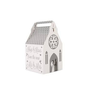 Pack Of 2 Church Shaped Favour Boxes ~ Wedding Decoration