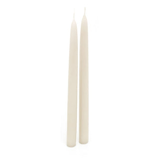 Pair of Tapered Dinner Candles | 2 Traditional Hand - dipped Taper Candles 30cm - Grey