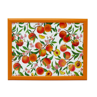 Peaches Lap Tray with Cushion | Bean Bag Cushioned Tray for Eating - 44x34cm