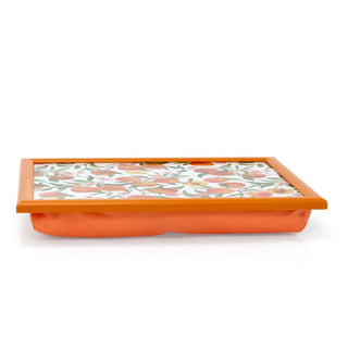 Peaches Lap Tray with Cushion | Bean Bag Cushioned Tray for Eating - 44x34cm