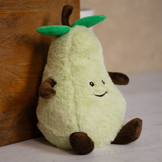Pear Fruit Doorstop | Novelty Plush Fabric Fruit Shaped Door Stop - 1.5kg