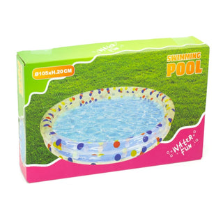 Polka Dot Kids Paddling Pool | Inflatable Splash Pool for Garden 105 x 20cm