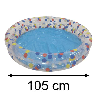 Polka Dot Kids Paddling Pool | Inflatable Splash Pool for Garden 105 x 20cm