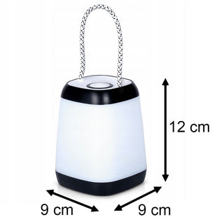 Portable LED Table Lamp with Handle | Battery Powered Outdoor Lantern - 12x9cm