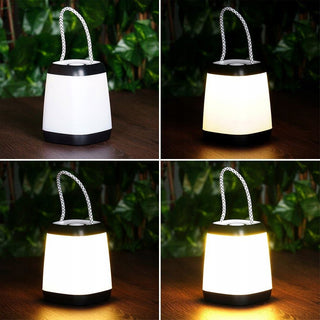 Portable LED Table Lamp with Handle | Battery Powered Outdoor Lantern - 12x9cm