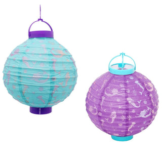 Pretty Mermaid Paper Lantern Balloon With Led Light Hanging Decoration