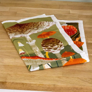 Printer Johnson - Fungi Tea Towel | Decorative Cotton Kitchen Tea Towel