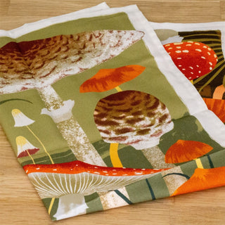 Printer Johnson - Fungi Tea Towel | Decorative Cotton Kitchen Tea Towel