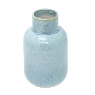 Reactive Blue Glaze Short Neck Bottle Vase | Ceramic Bottle Flower Vase - 24cm
