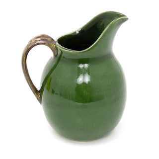 Reactive Glaze Olive Jug | Large Green Ceramic Serving Pitcher & Vase - 20cm