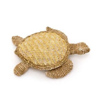 Resin Sea Turtle Ornament | Nautical Sea Turtle Figurine with Rattan Effect 21cm