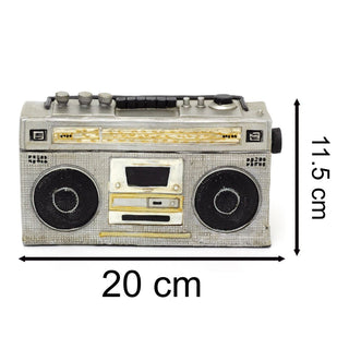 Retro Radio Money Box | Vintage - Inspired Resin Boombox Radio Piggy Bank - 20cm