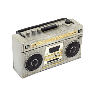 Retro Radio Money Box | Vintage - Inspired Resin Boombox Radio Piggy Bank - 20cm