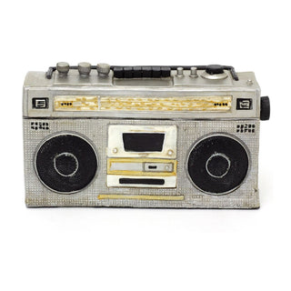 Retro Radio Money Box | Vintage - Inspired Resin Boombox Radio Piggy Bank - 20cm