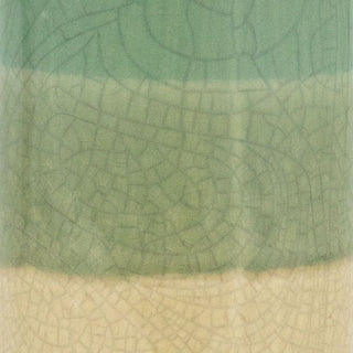 Retro Style Daisy Green Crackled Glaze Ceramic Vase | Ombre Glaze Cylinder Vase Flower Vase Pampas Grass Vase | Tall Stem Vase Decorative Vase For Flowers