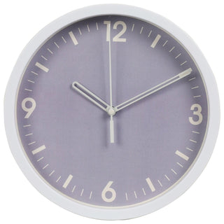Round White Wall Clock | Contemporary Wall Mounted Clocks For Living Room - 22cm