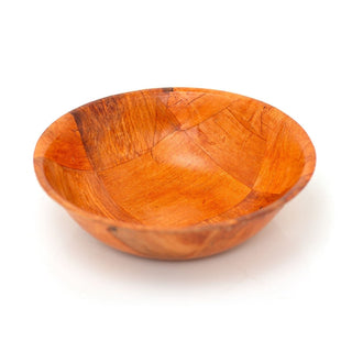Round Wooden Woven Bowl | Kitchen Bowl Rustic Wooden Serving Bowl - 15cm
