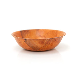 Round Wooden Woven Bowl | Kitchen Bowl Rustic Wooden Serving Bowl - 15cm