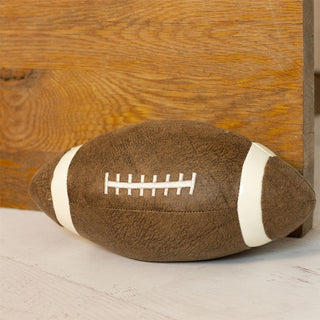 Rugby Ball Doorstop | Faux Leather Novelty American Football Door Stop - 27cm