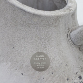Rustic Stone - Effect Jug | Handcrafted Dried Flower Vase with Handle - 26cm