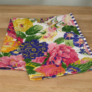 Sanderson - Very Rose & Peony Tea Towel | Floral Cotton Kitchen Tea Towel
