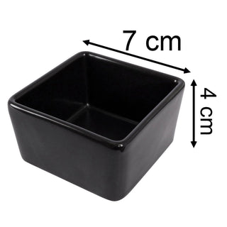Set of 2 Black Ceramic Dip Bowls | 2 - Piece Set for Snacks, Sauces & Appetisers