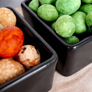 Set of 2 Black Ceramic Dip Bowls | 2 - Piece Set for Snacks, Sauces & Appetisers