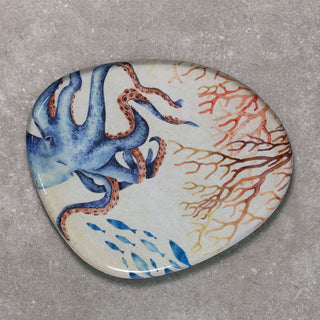 Set of 3 Nautical Trays | Ocean - Themed Abstract Vanity, Perfume & Bathroom Trays