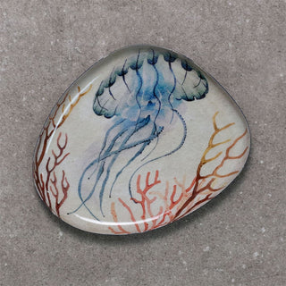 Set of 3 Nautical Trays | Ocean - Themed Abstract Vanity, Perfume & Bathroom Trays