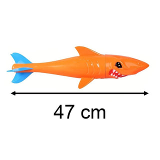 Shark Diving Toy for Kids | Underwater Torpedo Swimming Pool Glider Toy - 47cm