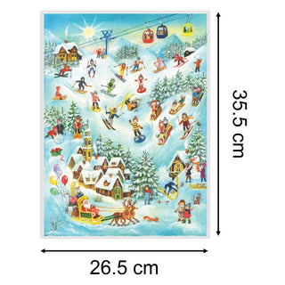Skiing Fun, Santa Joins the Sled Ride | Traditional Christmas Advent Calendar