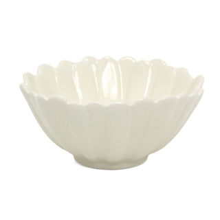 Small Daisy Bowl | Round White & Yellow Floral Ceramic Trinket Dish - 13cm