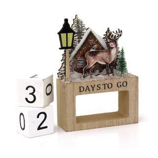 Stag Christmas Advent Calendar | Reindeer Perpetual 24 - Day Countdown Block