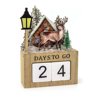 Stag Christmas Advent Calendar | Reindeer Perpetual 24 - Day Countdown Block