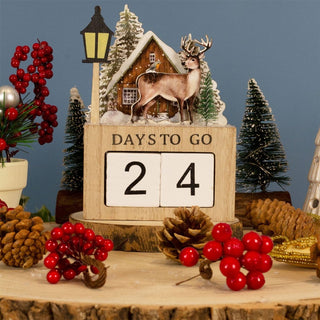 Stag Christmas Advent Calendar | Reindeer Perpetual 24 - Day Countdown Block